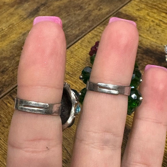 Colorful Gemstone Cluster Rings - Picture 4 of 5